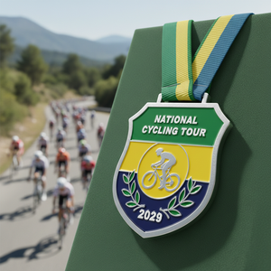 Medalla de Bicicleta Universal para Niños, de Acero Inoxidable, con Acabado Bronce Antiguo, para Carreras, Maratones, Competiciones, Carnaval, con Diseño de Presión y Rotación - Product Image 1