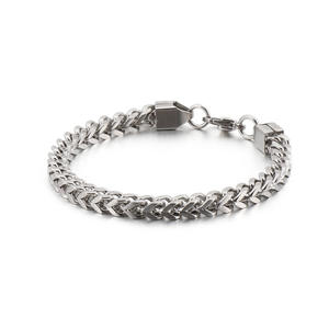 Bijoux <span class=keywords><strong>de</strong></span> Mode Religieux Élégants en Gros Collier et Bracelet Chaîne à Maillons Franco en Acier Inoxydable Plaqué Or 18K pour Homme - Product Image 3