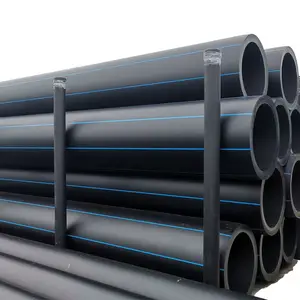 hdpe tubes 7 inch 9 inch 48 inch 125mm 180mm 225 mm dn300 dn355 400mm dn500 dn800 900mm 2000mm diameter hdpe pipe water black