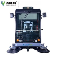 CLEANVAC Balayeuse de voirie de qualité supérieure équipement de nettoyage balayeuse de sol électrique à cabine fermée à prix compétitif