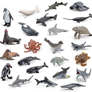 Modèles d'animaux marins de simulation transfrontalière Xinhen : requins, tortues, dauphins, baleines, pingouins, crabes et modèles statiques sous-marins - Product Image 1