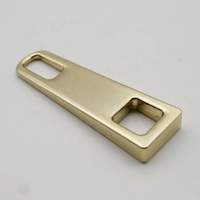 Tiroir à glissière rectangulaire en métal de haute qualité personnalisé, tête de fermeture éclair plate en alliage de zinc pour vêtements, sac à main, quincaillerie