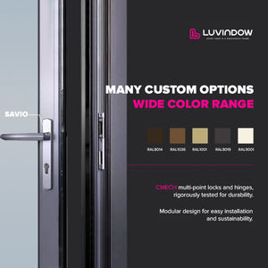 Luvindow fabbrica personalizzato Frameless Bi-fold muro divisorio in vetro panoramico interno porta scorrevole a fisarmonica pieghevole su misura - Product Image 6