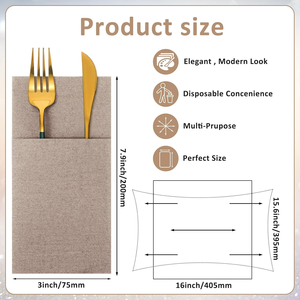 กระดาษเช็ดปากแบบมีสีอัดอากาศผ้าเช็ดปากรับประทานอาหารแบบกำหนดเอง - Product Image 2