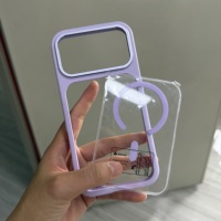 Funda Magnética Transparente 2 en 1 Desmontable para iPhone 17 15 13 Pro Max, Placa Trasera Extraíble de PC y TPU, Marco Protector Personalizado con Impresión UV