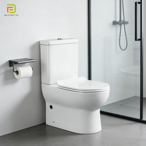 Chine Nouveau design Wc allongé Washdown Wc <span class=keywords><strong>Commode</strong></span> Cuvette de toilette en céramique P Trap Toilettes deux pièces pour salle de bain Hôtel - Product Image 1