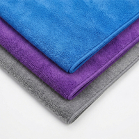 Serviette en microfibre brossée nano Tavelya 400 GSM avec logo personnalisé, vente en gros d'usine, OEM, chiffon de détaillage automobile