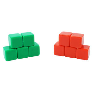 ลูกเต๋า 6 ด้าน สีแดงเขียว แบบเรียบ ขนาด 16 มม. มุมตรง สำหรับการเรียนการสอนและเล่นเกม ขายส่ง - Product Image 6