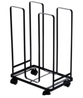 Chariot de rangement métallique à roulettes pour cartons, support mobile en carton pour rangement, support mural simple pour boîtes en carton, gain de place