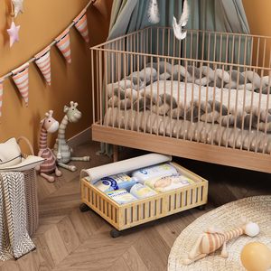 Contenedores de Almacenamiento Modernos de Bambú para Cama, Cajas para Zapatos, Cajones con Ruedas para Debajo de la Cama, Organizador de Bolsas, Sábanas, Ropa, Yuepeng - Product Image 6