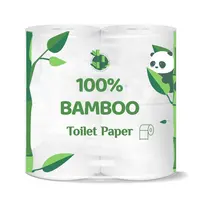 Macio amigável eco orgânica certificada OEM personalizado barato 4 3 2 papel higiênico de camadas de bambu