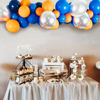 Kit d'arche de guirlande de ballons en latex, rose pastel, blanc mat, métallisé, tout-en-un, pour la décoration de mariage, de fête nuptiale, d'anniversaire