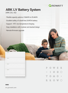 Batería Growatt LiFePo4 de Bajo Voltaje 51.2V 12.8KWH ARK 12.8L IP65 para Exteriores, 6000 Ciclos, Carga de 60C para Sistemas Solares - Product Image 3