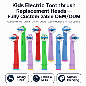 Cabezales de Repuesto Personalizados OEM ODM para <span class=keywords><strong>Cepillo</strong></span> de Dientes Eléctrico para Niños, Cerdas Extra Suaves, Paquete al por Mayor de 8 Piezas - Product Image 3