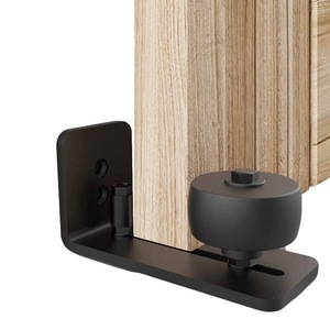 WEKIS per porte scorrevoli in acciaio resistente per portiera da fienile guida moderna e regolabile a rullo per soggiorno <span class=keywords><strong>porta</strong></span> nera resistente a parete - Product Image 5