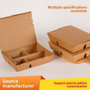 Conteneur alimentaire compartimenté étanche <span class=keywords><strong>en</strong></span> gros avec couvercle, séparateurs de repas jetables personnalisés, <span class=keywords><strong>en</strong></span> matériaux recyclés pour la vente à emporter - Product Image 2