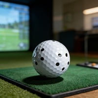 Balle de golf d'entraînement à 2 couches, balle de golf imprimée sur 1/4/5/6 côtés pour simulateur de golf en salle