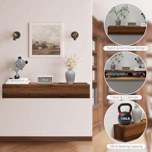 โต๊ะคอนโซลไม้เนื้อแข็งขนาด 39 นิ้ว พร้อมชั้นวาง<span class=keywords><strong>ของ</strong></span> วอลนัท สำหรับทางเข้าบ้าน/โถงทางเดิน - Product Image 6