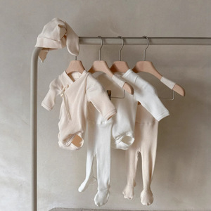 Ensemble de vêtements pour bébé nouveau-né en coton biologique, automne, garçon, manches longues, combinaison et <span class=keywords><strong>pantalon</strong></span> de haute qualité, 2 pièces, tenue pour bébé - Product Image 6