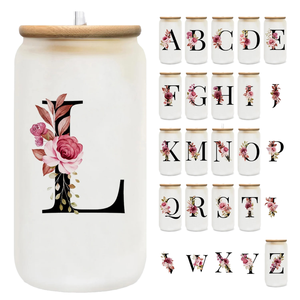 16oz mờ mờ lọ thủy tinh nắp rơm tùy chỉnh in kỳ nghỉ sinh nhật Quà Tặng thủy tinh drinkware - Product Image 2