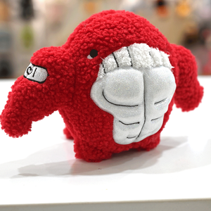 Peluche personnalisée <span class=keywords><strong>Corgi</strong></span> brodé super douce en forme de baleine musclée rouge pour anniversaire de bébé - Product Image 5