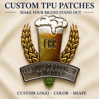 Écussons personnalisés en TPU avec logo, étiquettes thermocollantes gaufrées haute fréquence pour les marques de vêtements et les articles de sport