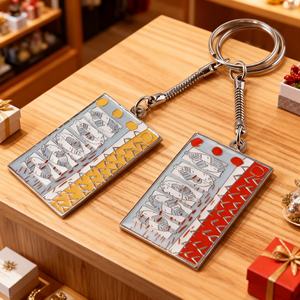 พวงกุญแจโลหะผสมสังกะสีชุบทองคำ พร้อมโลโก้สั่งทำจากโรงงาน ตัวอักษรเคลือบเงา ปรับแต่งได้ตามต้องการ - Product Image 6