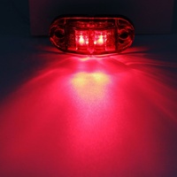 Marqueur latéral pour camion, rouge, blanc et ambre, 12V, 24V, 2led, lumière arrière de remorque