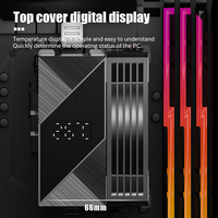 Ventilateur de bureau silencieux Jungle Leopard KF200 avec affichage numérique, LED RGB 9 cm, roulement fluide, débit d'air 34 CFM, deux tubes en cuivre