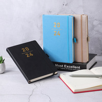 Agenda personnalisé à couverture rigide avec porte-stylo, carnet créatif en anglais