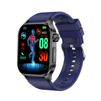 Nouvelle montre intelligente BT Call ECG avec écran AMOLED de 2,04 pouces, pression artérielle, oxygène sanguin, température corporelle, montre intelligente ET580