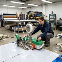 Machine à sceller les bâches en PVC à prix de gros, idéale pour les tissus publicitaires, les affiches, les tentes et les bâches imperméables