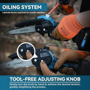 Scies à perche sans fil <span class=keywords><strong>pour</strong></span> l'élagage <span class=keywords><strong>d</strong></span>'arbres, scie à perche sans fil 2 en 1, <span class=keywords><strong>kit</strong></span> <span class=keywords><strong>d</strong></span>'affûteuse de <span class=keywords><strong>tronçonneuse</strong></span> électrique <span class=keywords><strong>pour</strong></span> la coupe <span class=keywords><strong>d</strong></span>'arbres - Product Image 2