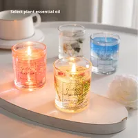 Getrocknete Blumen Muschel Duftkerzen Handgemachte Aromatherapie Hochwertige Geschenkbox Exquisite Geburtstags-Heimdekoration Gelwachs 100% Natürlich Modern