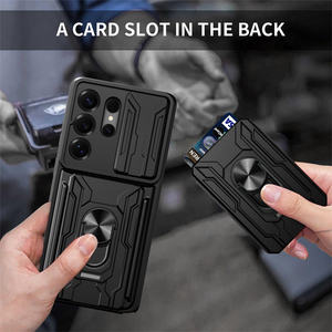 Coque de téléphone de <span class=keywords><strong>Protection</strong></span> d'objectif de fenêtre coulissante de fente de carte pour Samsung Galaxy S26 Ultra S26 + S25 <span class=keywords><strong>FE</strong></span> S25 Edge Kickstand Cover - Product Image 5
