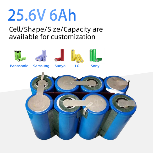 Economical Rechargeable 24V 25.6V 6Ah LiFePO4 Battery Pack 32700 32650 8S1P for Solar Storage LED Light