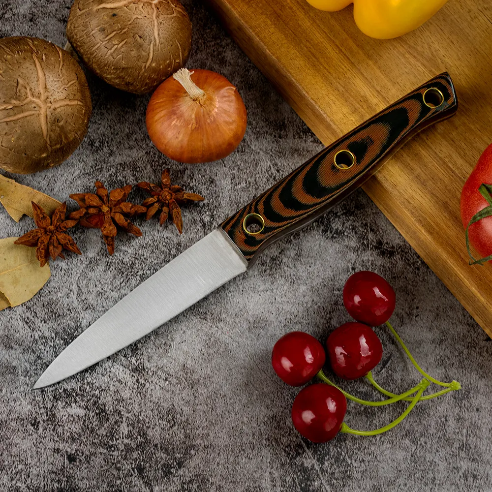 3.5 inch 3cr13 Stainless Steel Kitchen Knife Ergonomic Micarta Handle Kitchen Paring Knife