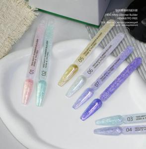 Muestra Gratuita de Fábrica OEM, 8 Colores, Extensión de Uñas UV, Misty <span class=keywords><strong>Glimmer</strong></span> Builder, SIN HEMA ni TPO - Product Image 5