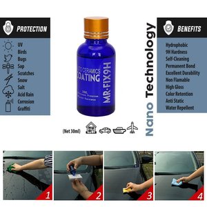 Kit de Revestimiento Cerámico para Autos Malcm de Alto Brillo, Hidrofóbico, Antiarañazos, Sellador de Pintura para Cuidado Exterior - Product Image 4