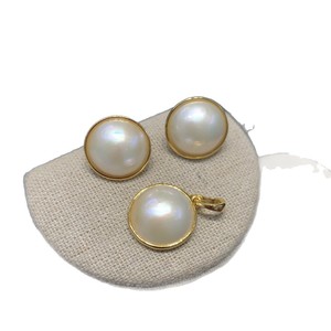 Pendientes Clásicos de Perlas Mabe Blancas de Agua Salada, 15-16 mm, Redondas, Naturales, Wenchi, con Engaste de Plata 925, Joyería para Mujer - Product Image 5