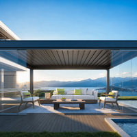 Kits de pergola bioclimatique motorisée en aluminium, écologiques, durables, imperméables, personnalisés, IP65, système de toit à lames orientables pour la nature
