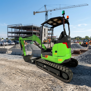 Miniexcavadora Eléctrica de Orugas Modelo 9027FE Verde, de Cabina Abierta, para Obras Municipales y Renovaciones - Product Image 1