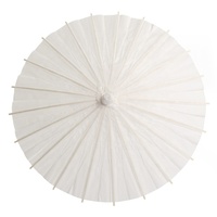 Parasol en papier blanc vierge personnalisable avec logo, en bambou, fait main, pour peinture DIY, accessoire photo pour mariage et fête, décoration festive