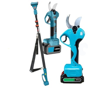 Ensemble de taille-haies électrique sans fil en acier inoxydable avec batterie au lithium, cisaille télescopique portative pour branches d'arbres, tronçonneuse OEM - Product Image 1