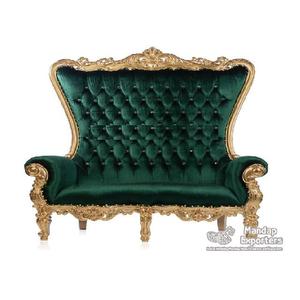 Sofá de Lujo Moderno y Ligero para Bodas, Trono para Novios, Sofá de Dos Plazas con Respaldo Alto, Madera Tratada - Product Image 1