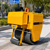 Petit Compacteur Vibratoire Tandem 2 TONNES, Rouleau Compresseur Routier à Double Tambour, Moteur Changfa pour l'Entretien des Chaussées en Asphalte et du Sol