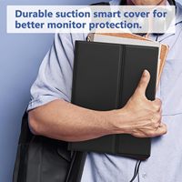 Moniteur portable 11,6 pouces 1366*768 60Hz avec housse de protection en cuir, haut-parleurs intégrés, écran externe pour ordinateur portable, bureau, jeux