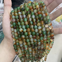 Perles rondes en pierres précieuses naturelles en vrac, 4mm-12mm, Agate Paon, perles en vrac, brin de 15 pouces pour la production d'accessoires de bijouterie