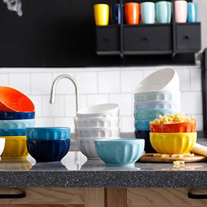 Fabricante al por mayor juegos <span class=keywords><strong>de</strong></span> cuencos Multicolor en relieve <span class=keywords><strong>desayuno</strong></span> <span class=keywords><strong>de</strong></span> cerámica personalizado caramelo ensalada fideos Pasta cuenco <span class=keywords><strong>de</strong></span> cerámica personalizado - Product Image 4