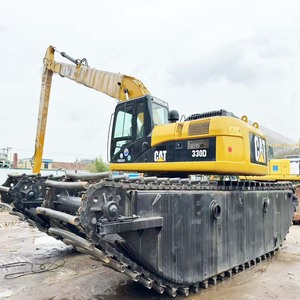 รถขุดสะเทินน้ำสะเทินบก CAT 330D มือสอง แขนยาว 18 เมตร 270 แรงม้า เครื่องยนต์ CAT C9 พร้อมทุ่นลอยน้ำ สำหรับขุดลอกในพื้นที่ลุ่มน้ำ มีสินค้าในสต็อก - Product Image 1